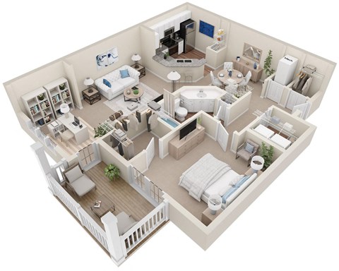 Lullwater at Bass | The Evergreen | One Bedroom One Bathroom